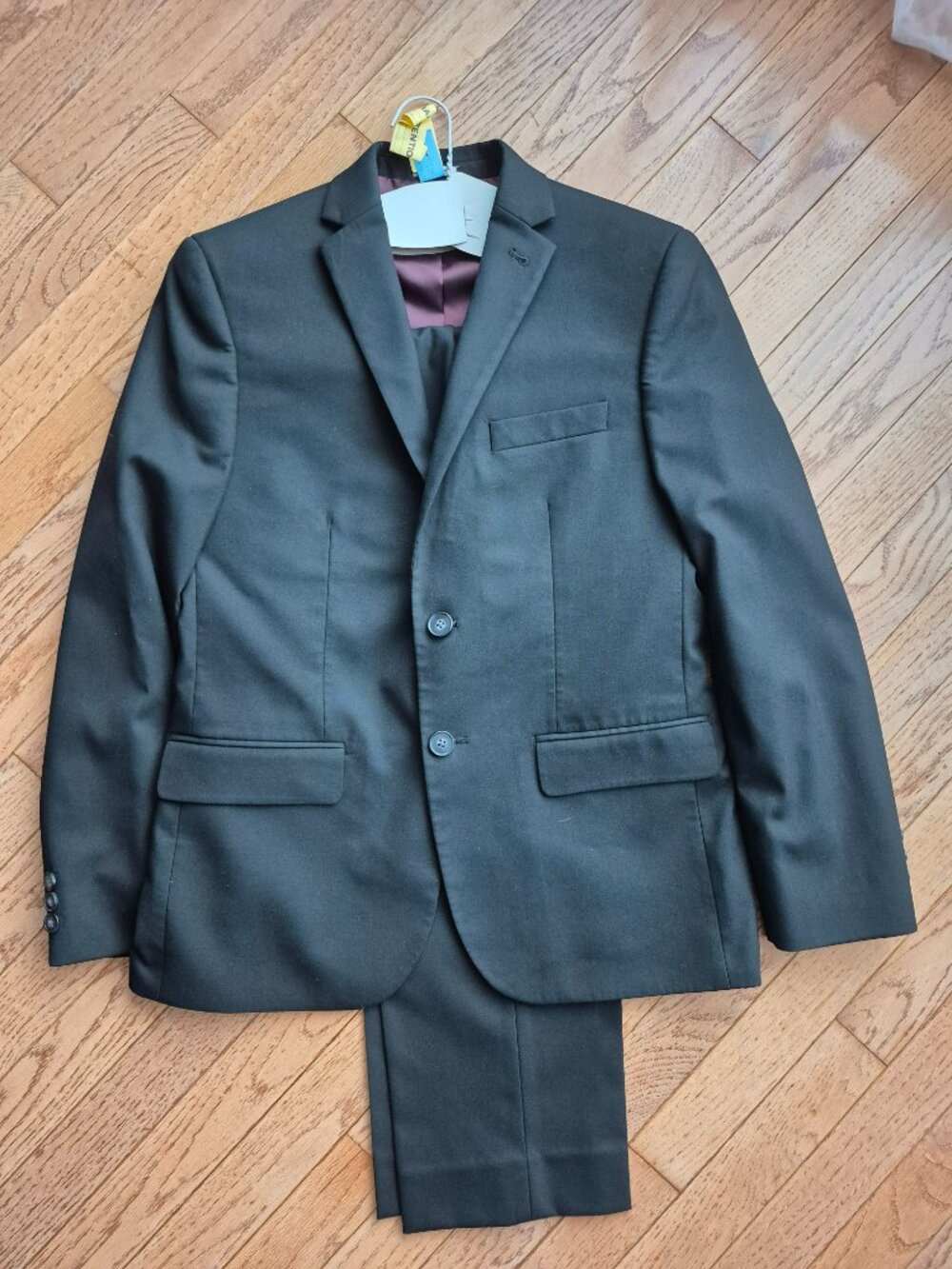 Joseph Abboud Boys 16H Black Suit Pants Jacket Blazer Wedding